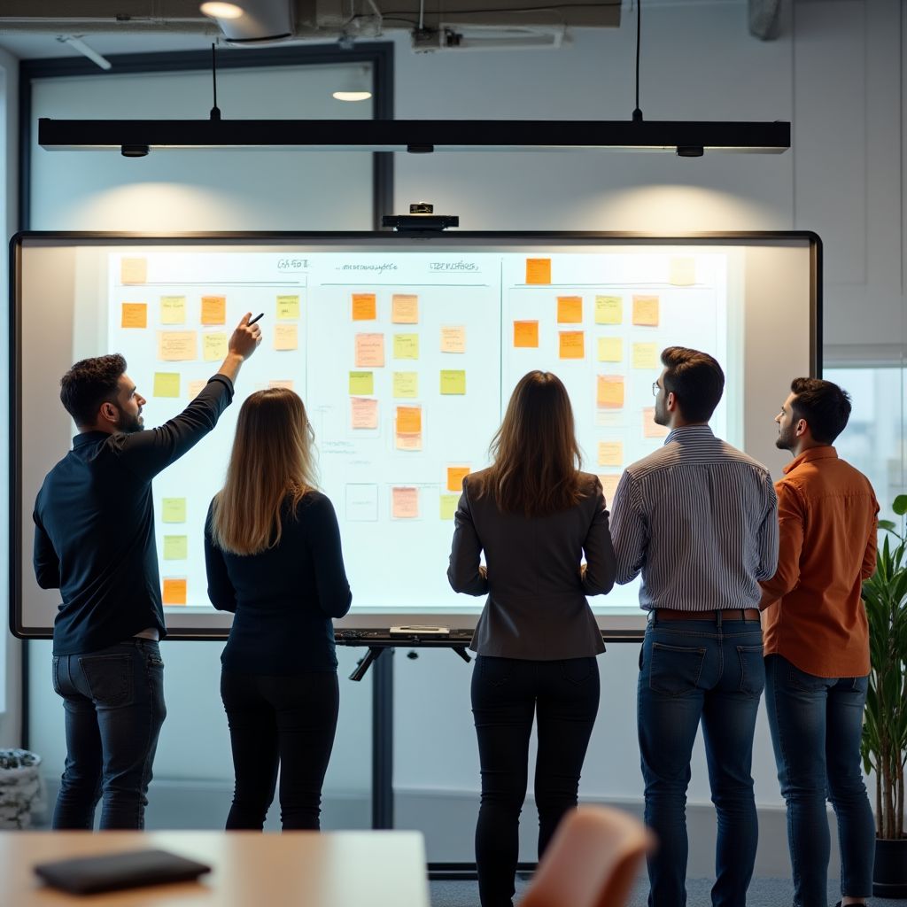 Sessão de brainstorming no escritório